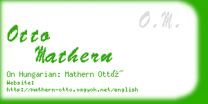 otto mathern business card